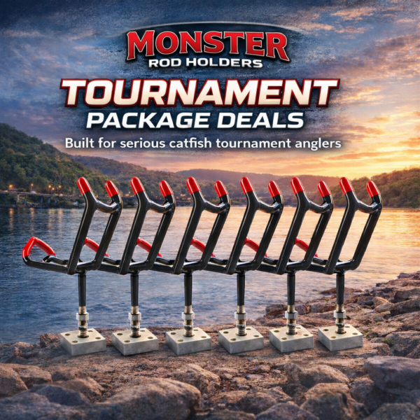 OG 33/45 Tournament Rod Holder Package product photo for catfish boat, pontoon, trolling, and anchoring spreads