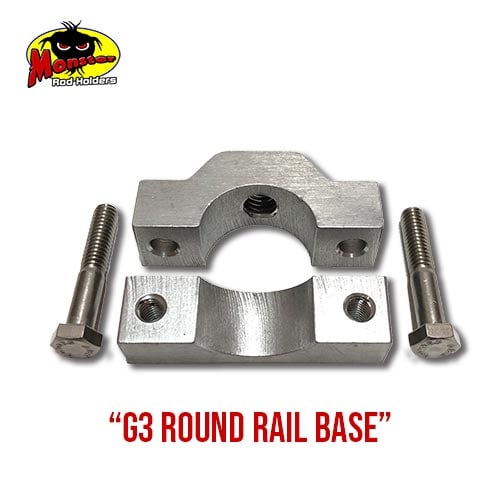 G3 Boats Round Rail Base G3 Round Rail Rod Holder Base product photo for G3 round rails