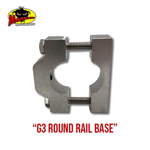 G3 Boats Round Rail Base - 11 G3 Round Rail Rod Holder Base product photo for G3 round rails