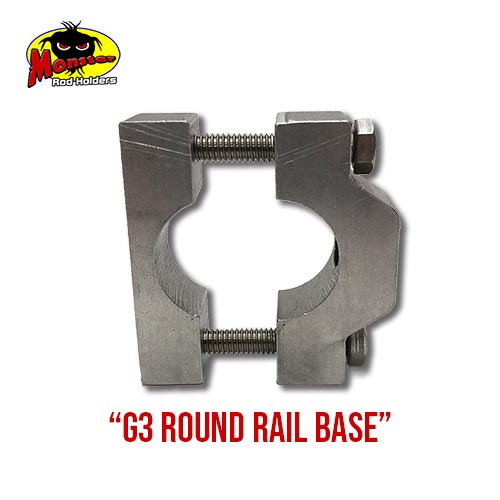 G3 Boats Round Rail Base - 13 G3 Round Rail Rod Holder Base product photo for G3 round rails