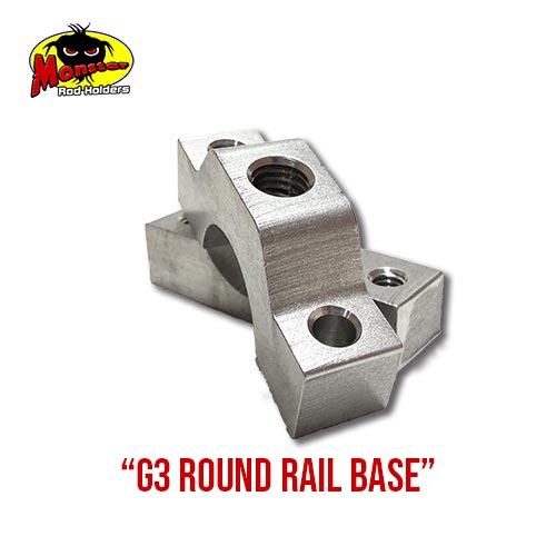 G3 Boats Round Rail Base - 15 G3 Round Rail Rod Holder Base product photo for G3 round rails