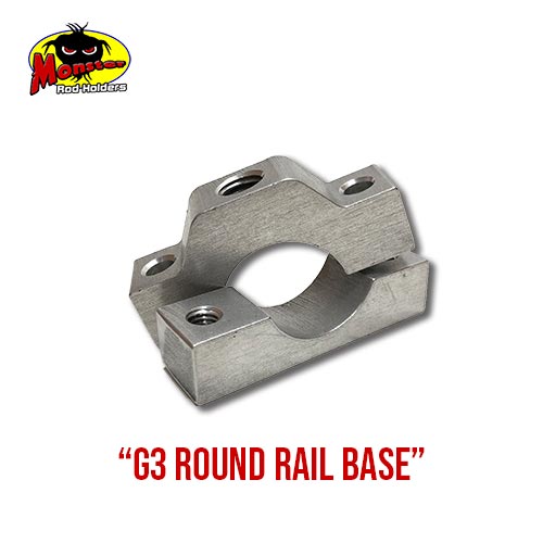 G3 Boats Round Rail Base - 17 G3 Round Rail Rod Holder Base product photo for G3 round rails