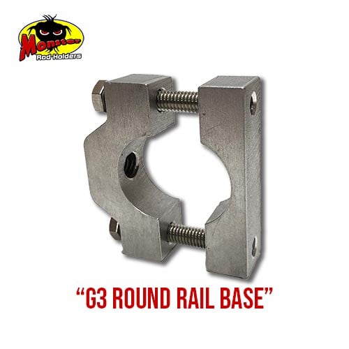 G3 Boats Round Rail Base - 18 G3 Round Rail Rod Holder Base product photo for G3 round rails