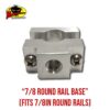 MRH Product Round Rail Base 7_8 – 11 7/8-Inch Round Rail Rod Holder Base product photo for 7/8 in round boat rails