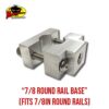 MRH Product Round Rail Base 7_8 – 12 7/8-Inch Round Rail Rod Holder Base product photo for 7/8 in round boat rails