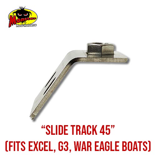MRH Product Slide Track 45 - 2 Slide Track 45 Rod Holder Base product photo for multi-rod boat and pontoon layouts