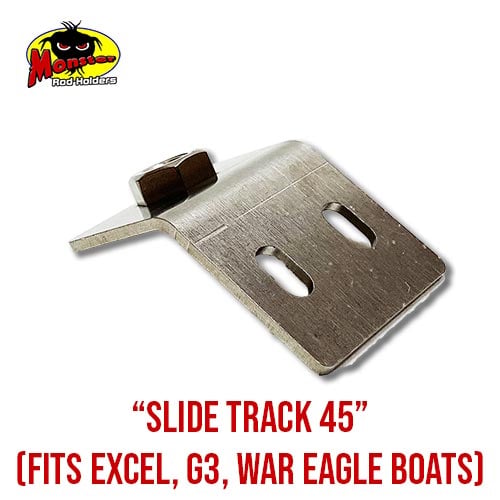 MRH Product Slide Track 45 - 3 Slide Track 45 Rod Holder Base product photo for multi-rod boat and pontoon layouts