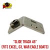 MRH Product Slide Track 45 - 4 Slide Track 45 Rod Holder Base product photo for multi-rod boat and pontoon layouts