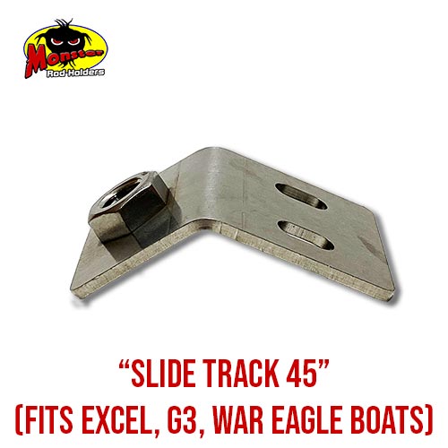MRH Product Slide Track 45 - 4 Slide Track 45 Rod Holder Base product photo for multi-rod boat and pontoon layouts
