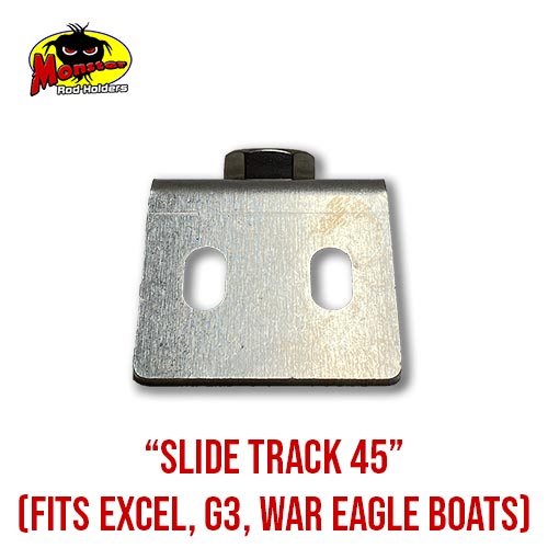 MRH Product Slide Track 45 - 7 Slide Track 45 Rod Holder Base product photo for multi-rod boat and pontoon layouts
