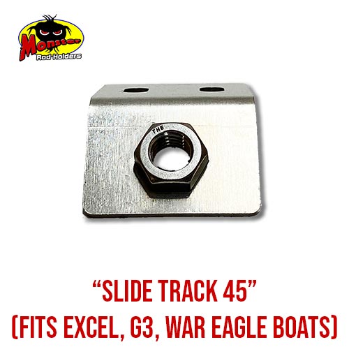 MRH Product Slide Track 45 - 8 Slide Track 45 Rod Holder Base product photo for multi-rod boat and pontoon layouts