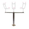 flat-rail-corner-t Corner T-Bar Rod Holder Rack for Flat Rails product photo for multi-rod boat and pontoon layouts