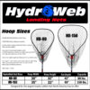 hydroweb-hoop-size-ad HydroWeb HD-80 Catfish Landing Net product photo for boats, pontoons, racks, kayaks, and custom fishing setups
