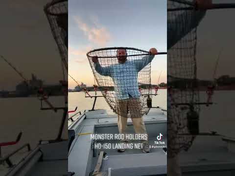 HydroWeb HD-80 Catfish Landing Net product photo for boats, pontoons, racks, kayaks, and custom fishing setups