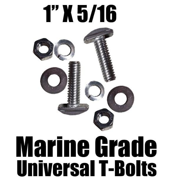 t-bolts-for-boats Universal Slide Track T-Bolts for Rod Holder Mounts product photo for Versa Track and slide-track boats