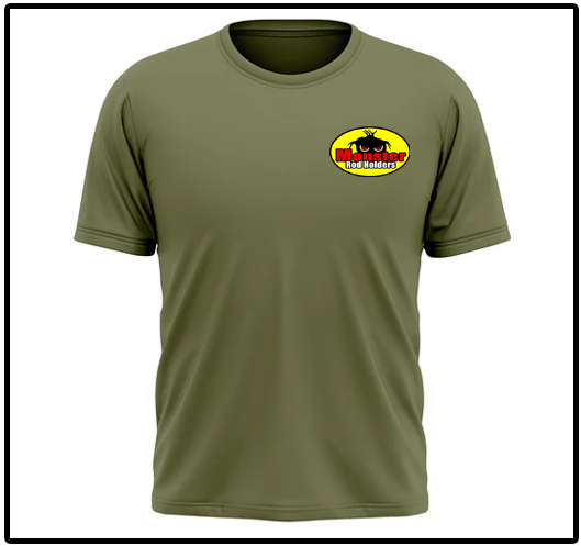 Monster-rod-holder-t-shirt2 My Monsters Are Reel T-Shirt product photo for boats, pontoons, racks, kayaks, and custom fishing setups