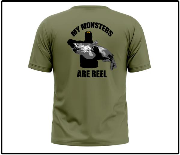 monster-rod-holders-t-shirt-3 My Monsters Are Reel T-Shirt product photo for boats, pontoons, racks, kayaks, and custom fishing setups