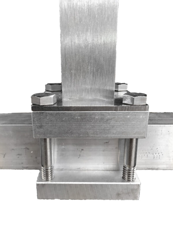 Pontoon Corner T Mount1 Pontoon Corner T-Bar Base product photo for pontoon rails and boat corners