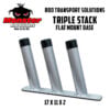 TRIPLE-STACK-FLAT-MOUNT-BASE Flat Mount Fishing Rod Transport Station product photo for boats, pontoons, racks, kayaks, and custom fishing setups