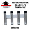 quad-stack-side-mount-base Side Mount Fishing Rod Transport Station product photo for boats, pontoons, racks, kayaks, and custom fishing setups