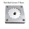 flat-rail-corner-t-base Replacement Flat Corner T-Bar Base product photo for multi-rod boat and pontoon layouts