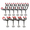 10-pack-black-red-with-bases OG 33/45 Tournament Rod Holder Package black color option